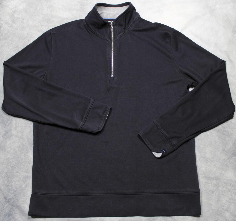 Twillory Pullover Mens Small Black Quarter Zip Long Sleeve Performance Top